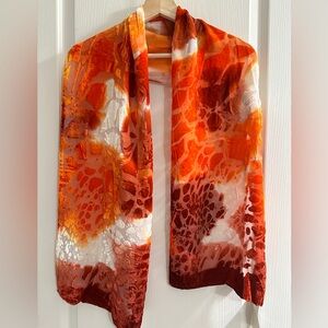 40% Silk 60% Rayon Scarf Velvet pattern